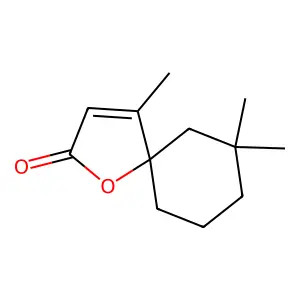 4,7,7-Trimethyl-1-oxaspiro(4.5)dec-3-en-2-one structure
