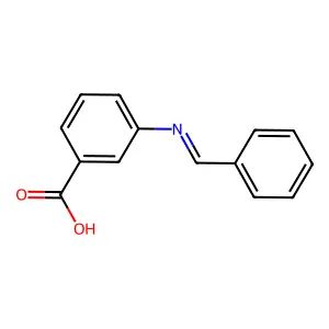 Benzoic acid, 3-[(phenylmethylene)amino]- structure