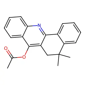 (5,5-dimethyl-6H-benzo[c]acridin-7-yl) acetate structure