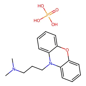 Phenoxazine, 10-(3-(dimethylamino)propyl)-, phosphate structure