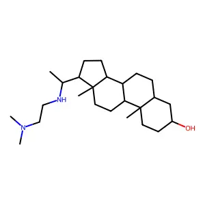 22,25-Diazacholestanol structure