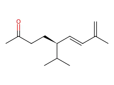 (+-)-[R-(E)]-5-Isopropyl-8-methylnona-6,8-dien-2-one structure
