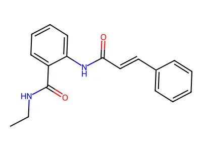 2-{[(2E)-3-(4-methoxyphenyl)prop-2-enoyl]amino}benzoic acid structure