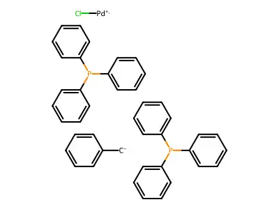 (SP-4-3)-Benzylbis(triphenylphosphine)palladium(II) chloride structure