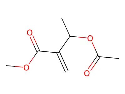 Methyl 3-acetoxy-2-methylenebutyrate structure