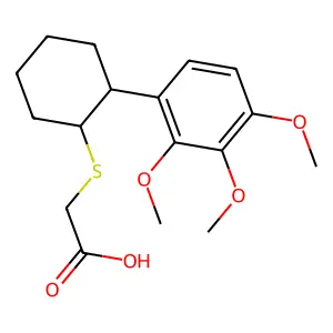 Aceticacid, 2-[[2-(2,3,4-trimethoxyphenyl)cyclohexyl]thio]- structure