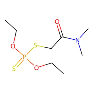 Phosphorodithioic acid, O,O-diethyl S-(2-(dimethylamino)-2-oxoethyl) ester structure