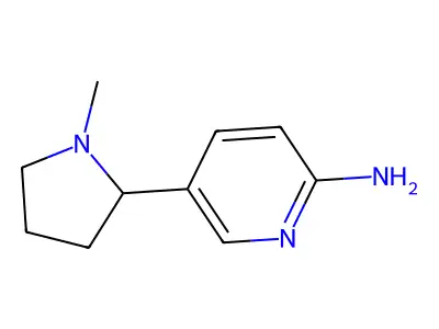 5-[(2S)-1-methylpyrrolidin-2-yl]pyridin-2-amine structure
