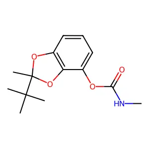 2-tert-Butyl-2-methyl-2H-1,3-benzodioxol-4-yl hydrogen methylcarbonimidate structure