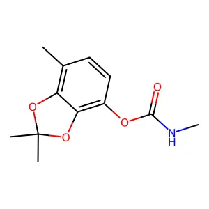 1,3-Benzodioxol-4-ol, 2,2,7-trimethyl-, methylcarbamate structure