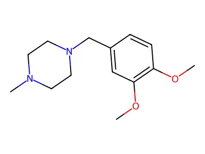 1-(3,4-Dimethoxybenzyl)-4-methylpiperazine structure