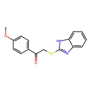 2-(1H-benzimidazol-2-ylsulfanyl)-1-(4-methoxyphenyl)ethanone structure