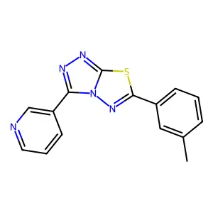6-(3-Methylphenyl)-3-pyridin-3-yl-[1,2,4]triazolo[3,4-b][1,3,4]thiadiazole structure