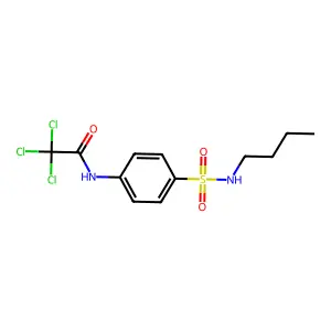 N-[4-(butylsulfamoyl)phenyl]-2,2,2-trichloroacetamide structure