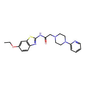 N-(6-Ethoxy-benzothiazol-2-yl)-2-(4-pyridin-2-yl-piperazin-1-yl)-acetamide structure