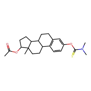 [3-(dimethylcarbamothioyloxy)-13-methyl-6,7,8,9,11,12,14,15,16,17-decahydrocyclopenta[a]phenanthren-17-yl] acetate structure