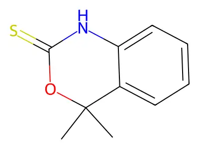 4H-3,1-Benzoxazin-2-thione, 1,2-dihydro-4,4-dimethyl- structure