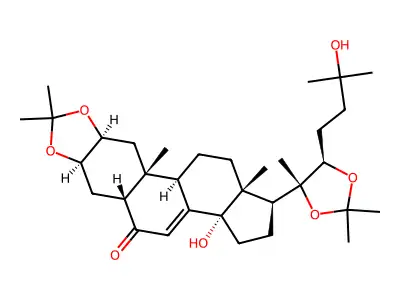 Ecdysterone 2,3:20,22-diacetonide structure