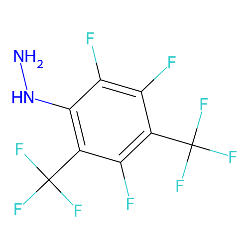 1-[2,3,5-Trifluoro-4,6-bis(trifluoromethyl)phenyl]hydrazine structure