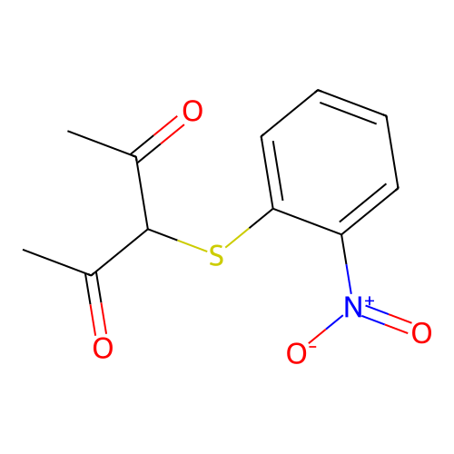 3-[(2-Nitrophenyl)thio]-2,4-pentanedione structure