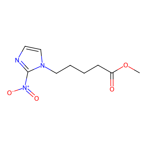 Methyl 5-(2-nitroimidazol-1-yl)pentanoate structure