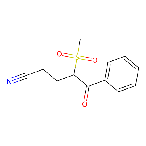 4-Methylsulfonyl-4-benzoyl-butyronitrile structure