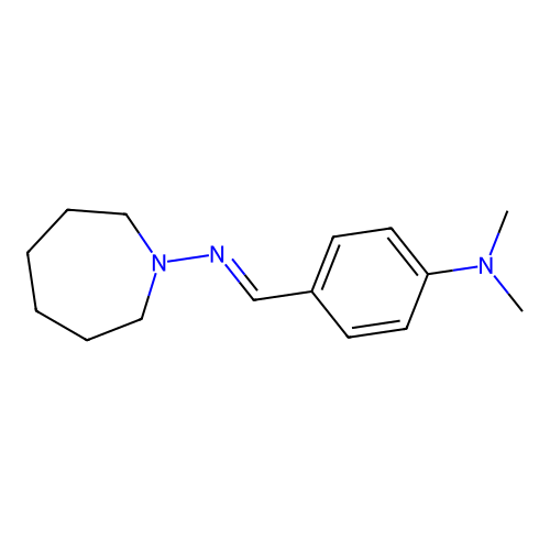 4-[(E)-azepan-1-yliminomethyl]-N,N-dimethylaniline structure