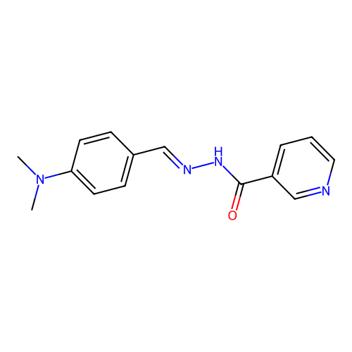 4-(Dimethylamino)benzaldehyde nicotinoyl hydrazone structure
