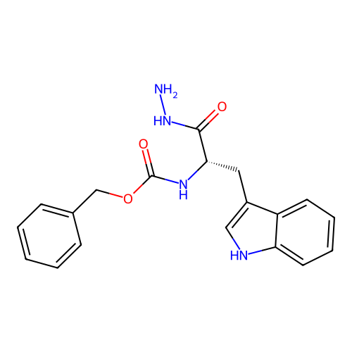 N-[(Phenylmethoxy)carbonyl]-L-tryptophan hydrazide structure