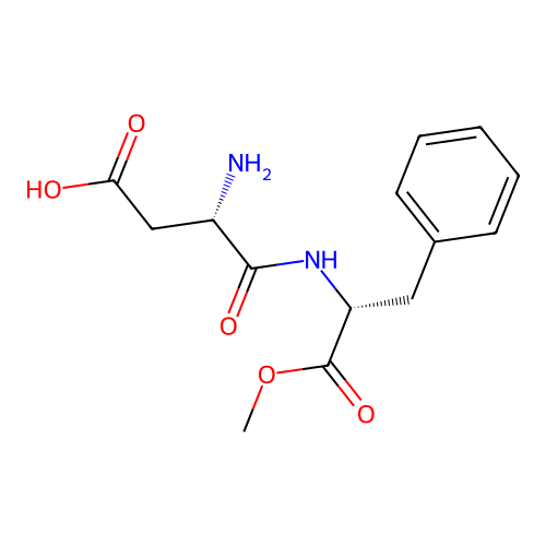 Methyl L-alpha-aspartyl-D-phenylalanate structure