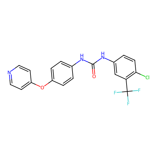 3-[4-Chloro-3-(trifluoromethyl)phenyl]-1-[4-(pyridin-4-yloxy)phenyl]urea structure