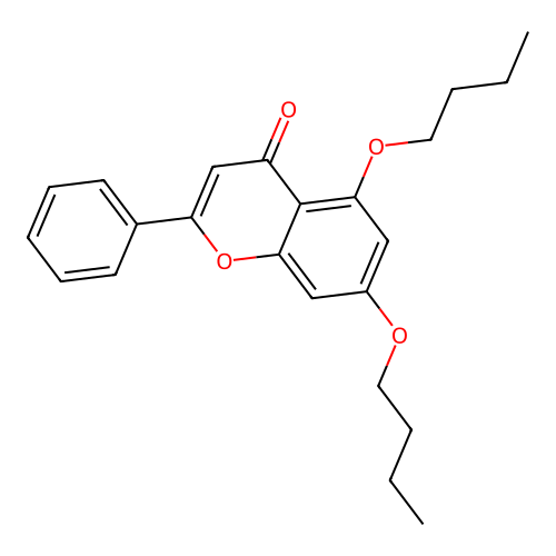 5,7-dibutoxy-2-phenyl-4H-chromen-4-one structure