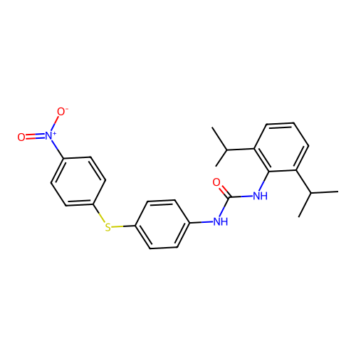 N-[2,6-Bis(1-methylethyl)phenyl]-N'-[4-[(4-nitrophenyl)thio]phenyl]urea structure