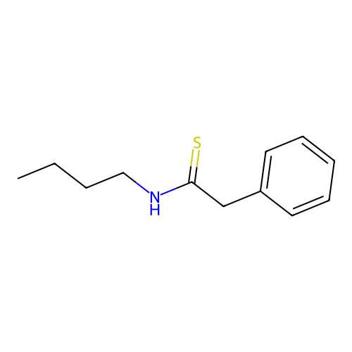 N-butyl-2-phenylethanethioamide structure