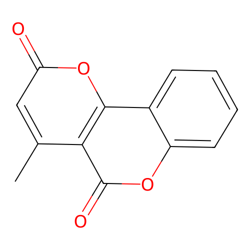4-methyl-2H,5H-pyrano[3,2-c]chromene-2,5-dione structure