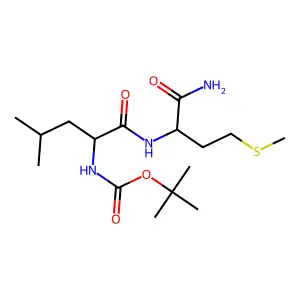 N-(tert-Butoxycarbonyl)leucylmethioninamide structure