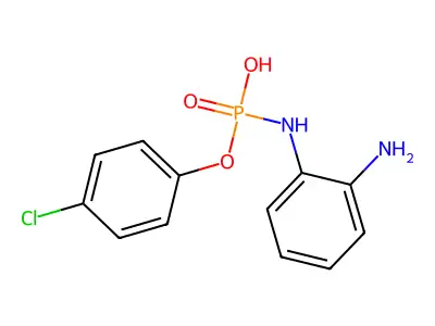 4-Chlorophenyl hydrogen N-(2-aminophenyl)phosphoramidate structure