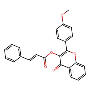 2-(4-methoxyphenyl)-4-oxo-4H-chromen-3-yl 3-phenylacrylate structure