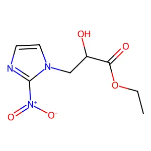 Ethyl 2-hydroxy-3-(2-nitroimidazol-1-yl)propanoate structure