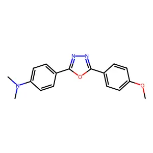 4-[5-(4-methoxyphenyl)-1,3,4-oxadiazol-2-yl]-N,N-dimethylaniline structure