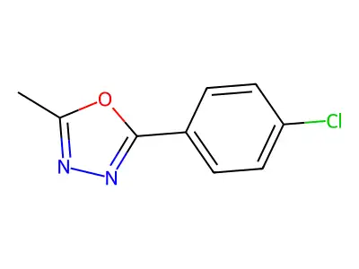 2-(4-Chlorophenyl)-5-methyl-1,3,4-oxadiazole structure