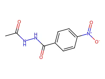 BENZOIC ACID, p-NITRO-, ACETYLHYDRAZIDE structure