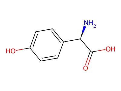 D-p-hydroxyphenylglycine structure