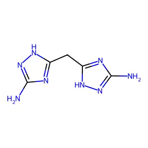 5-[(5-amino-1H-1,2,4-triazol-3-yl)methyl]-1H-1,2,4-triazol-3-amine structure