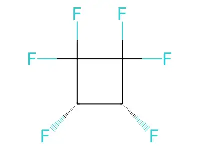 cis-1,1,2,2,3,4-Hexafluorocyclobutane structure