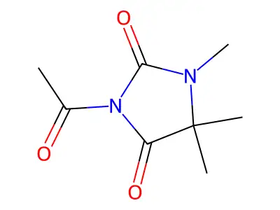2,4-Imidazolidinedione, 3-acetyl-1,5,5-trimethyl- structure