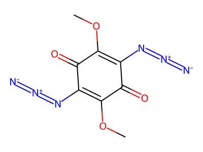 2,5-Diazido-3,6-dimethoxycyclohexa-2,5-diene-1,4-dione structure