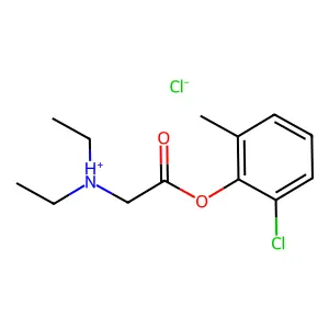 Glycine, N,N-diethyl-, 6-chloro-o-tolyl ester, hydrochloride structure