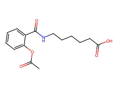 Hexanoic acid, 6-[[2-(acetyloxy)benzoyl]amino]- structure