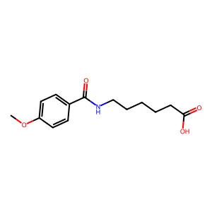 6-[(4-Methoxybenzoyl)amino]hexanoic acid structure